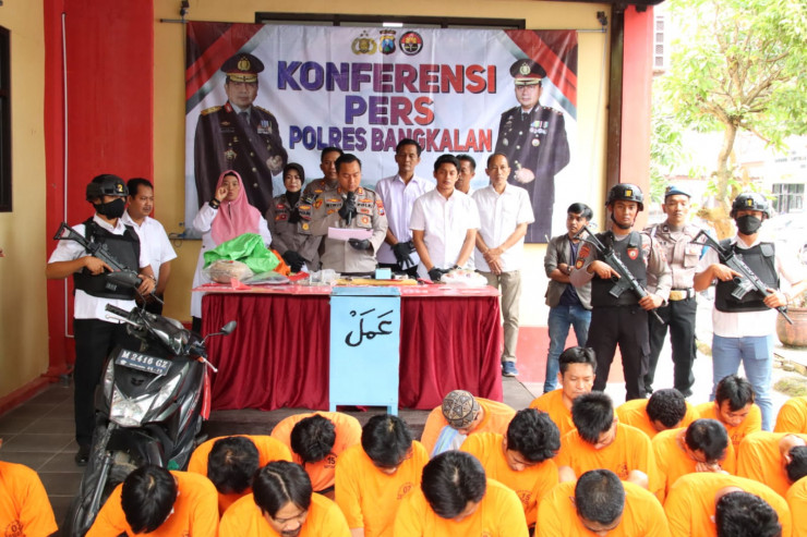 Diawal tahun 2023, Polres Bangkalan berhasil ungkap 37 kasus dan 44 tersangka