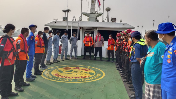 Hari Ketiga, KP Sanjaya-7017 Polri dan KN SAR Tetuka Terus Sisir Perairan Selat Sunda