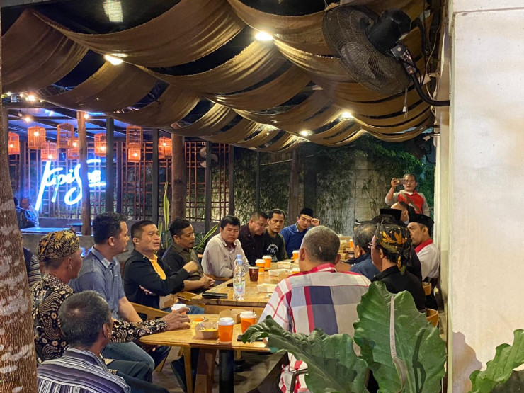 Kapolres Nganjuk Ngopi Bareng, Ajak Perguruan Silat Jaga Kamtibmas