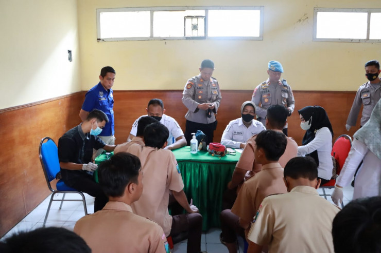 Tingkatkan Herd Immunity, Gebyar Vaksinasi Booster Polresta Mojokerto Sasar Pelajar