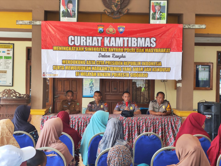 Curhat Kamtibmas di Desa Jambangan, Polresta Sidoarjo Ajak Warga Peduli Keamanan Lingkungan