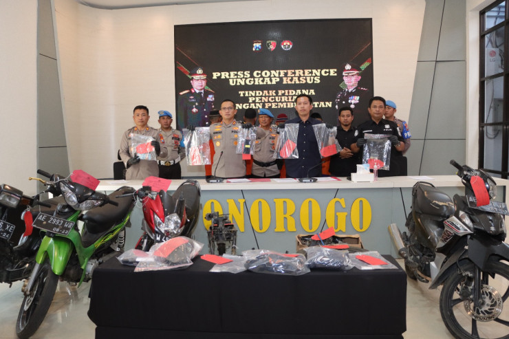 Berhasil Amankan Pelaku dan Penadah Curanmor yang Kerap Beraksi di Ponorogo