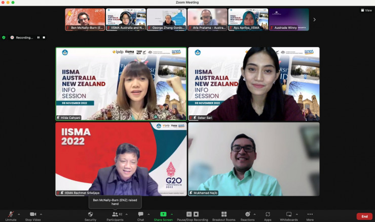 Online Info Session IISMA 2023 kepada Mitra di Australia dan Selandia Baru