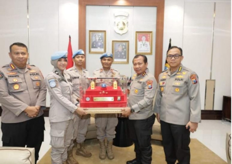 Tiga Personel Rampungkan Tugas PBB, Kapolda Jatim : “ Laksanakan kembali tugas Kepolisian dengan penuh tanggung jawab “