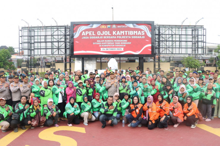 Apel Ojek Online, Siap Jaga Kamtibmas Sidoarjo